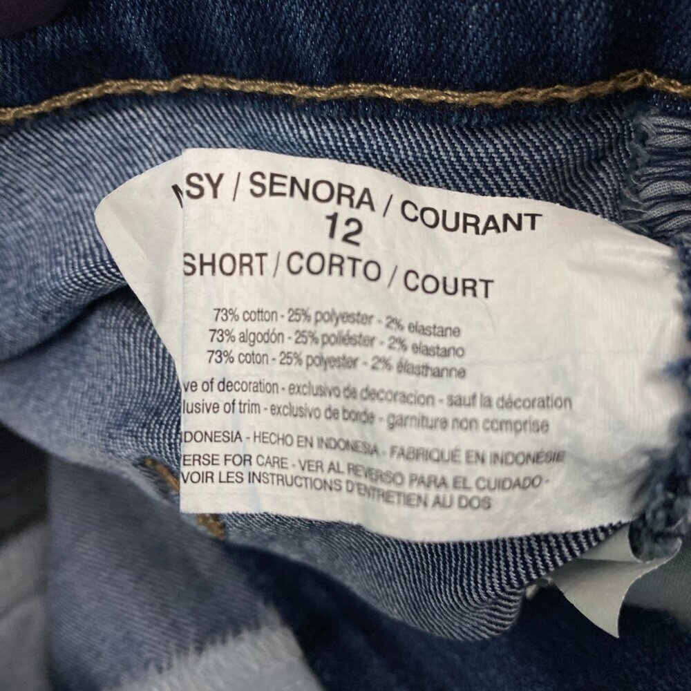 Gloria Vanderbilt Amanda Straight Leg Women's size 12 Dark Wash Blue Denim Jeans - Picture 4 of 4